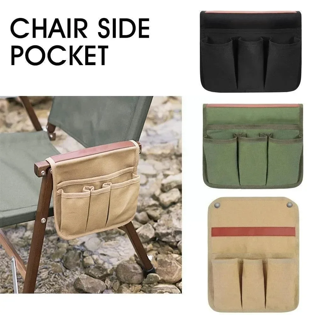 Authentic Bolsillo lateral para silla de exterior - Bolsa colgante portátil con reposabrazos para camping barbacoa jardinería y pesca - Bolsa de almacenamiento resistente al desgaste Carefully Designed