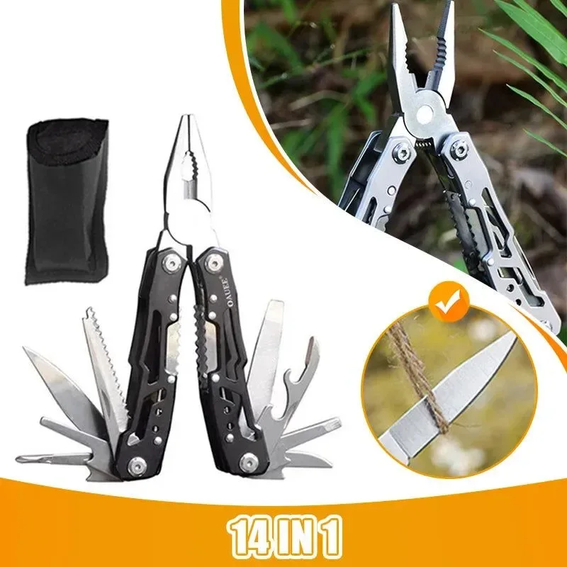Authentic Alicates multiherramienta de bolsillo equipo táctico versátil para exteriores caza y supervivencia. Reusable