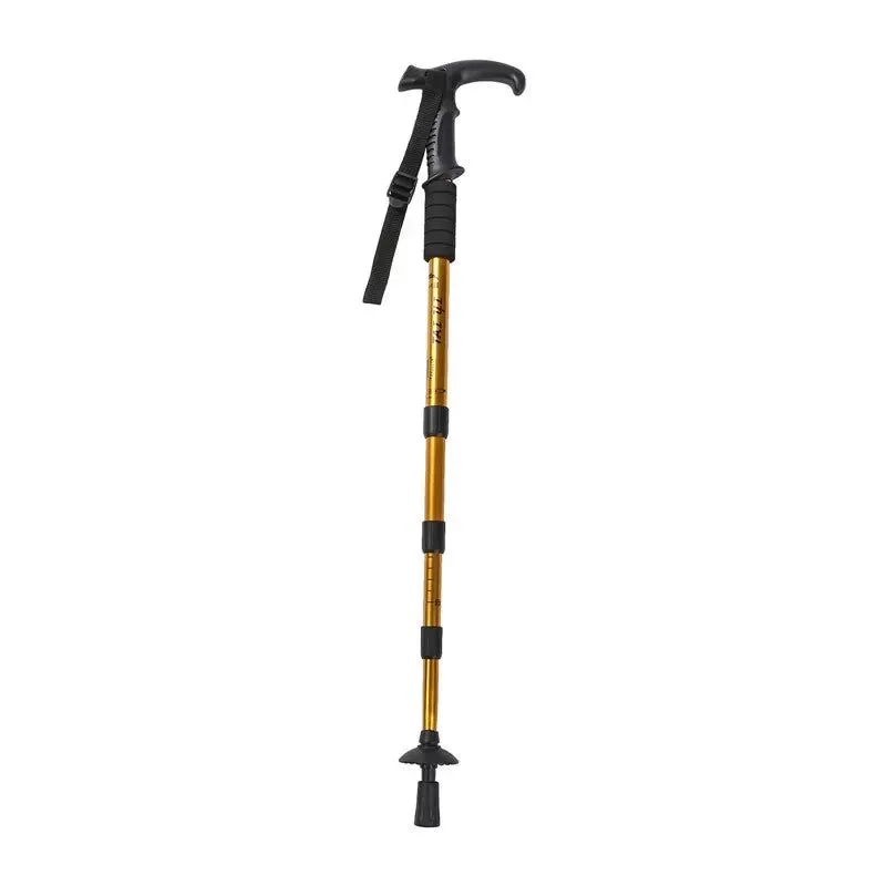 Sophisticated Bastón de trekking ajustable de aleación de alta resistencia - Mango de madera de 110 cm - Accesorio de senderismo para hombres y mujeres Authentic