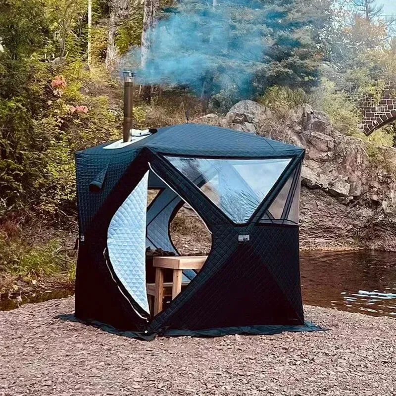 Convenient Tienda de campaña plegable para pesca en hielo en invierno sauna portátil y refugio para acampar Sustainable
