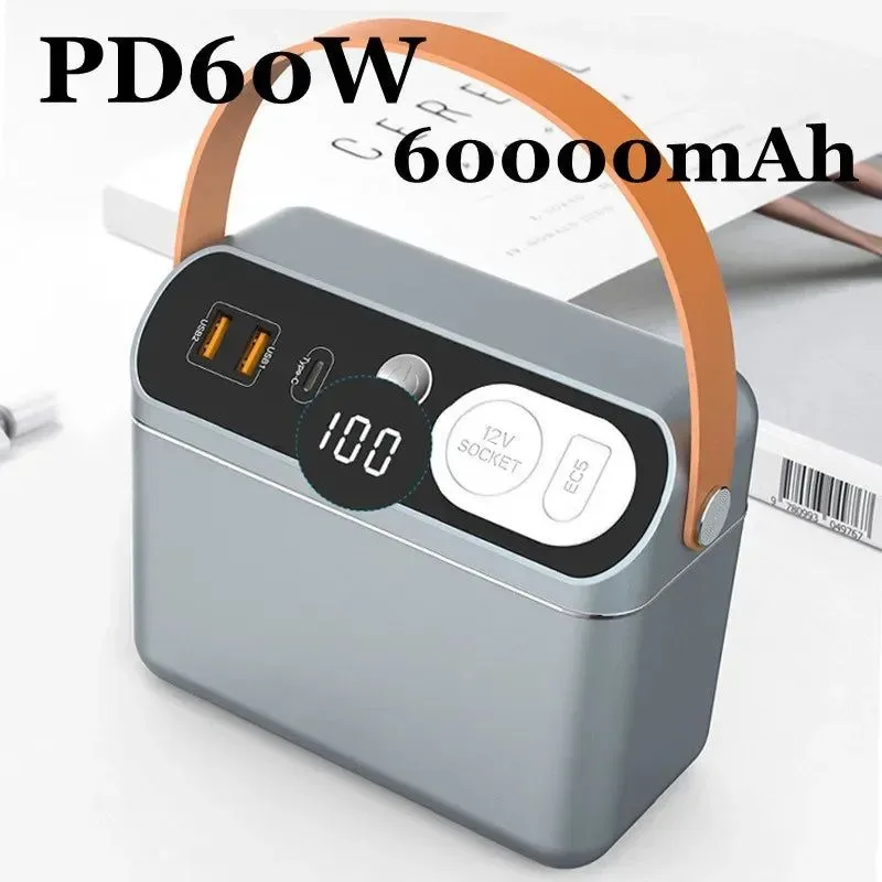 Fashionable Estación de energía portátil de 150 W 60 000 mAh 222 Wh arrancador de batería y banco de energía para acampar Breathable