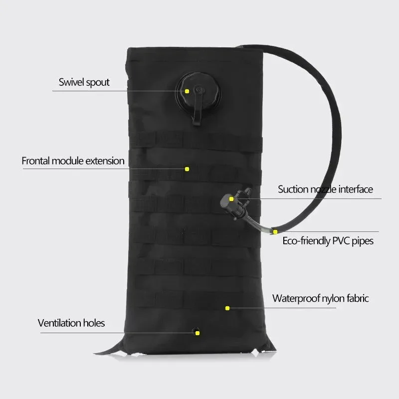 Organic Bolsa de agua táctica de 3 l mochila de hidratación para senderismo acampada y uso militar. PRESUPUESTO Effective