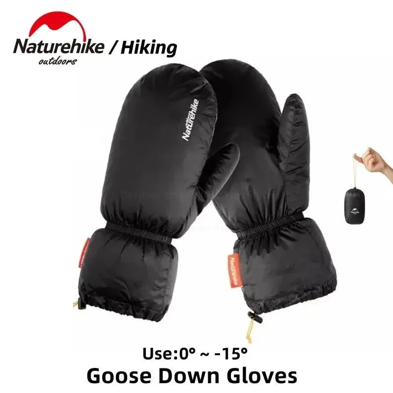 Fashionable Guantes de plumón de ganso blanco para deportes de invierno Durable