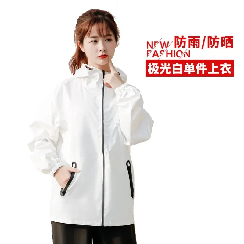 Breathable Impermeable ligero con capucha y traje de pantalón ropa impermeable de poliéster para motociclismo ciclismo senderismo y viajes. Original