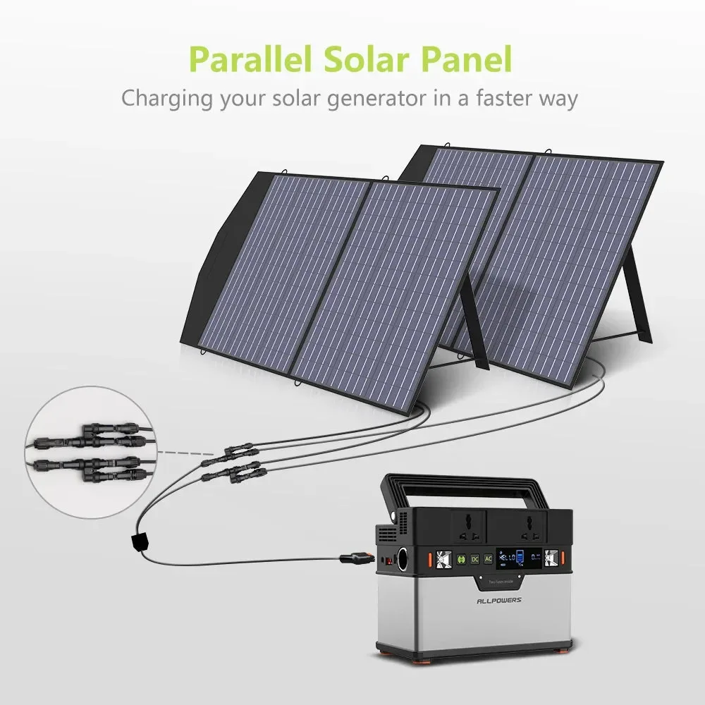 Recyclable Cargador solar ALLPOWERS de 18 V y 100 W panel solar plegable i para centrales eléctricas portátiles generadores viajes al aire libre y acampadas. PRESUPUESTO Reusable