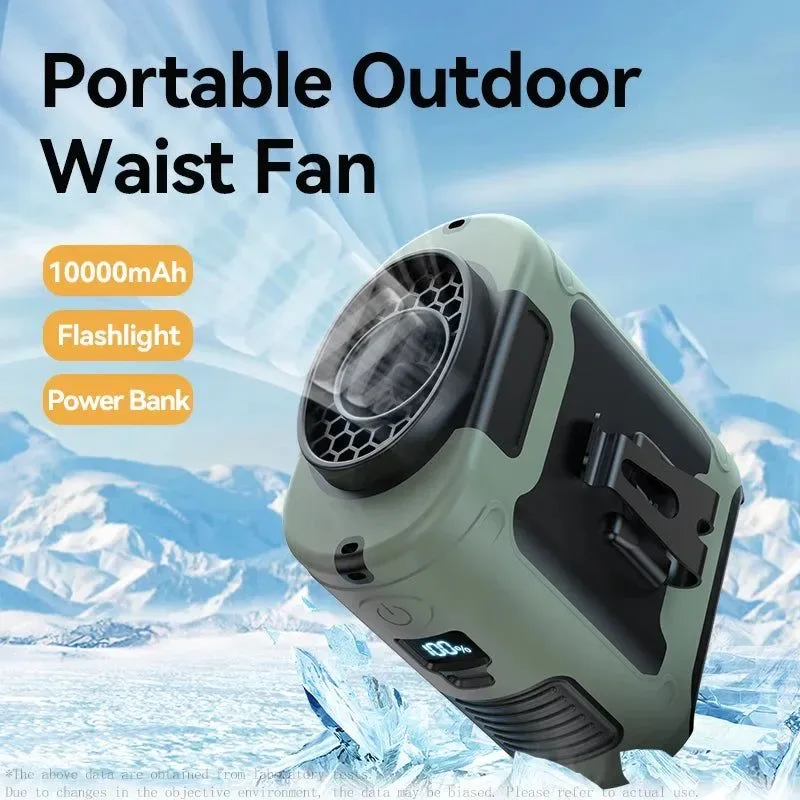 Efficient Ventilador portátil de cintura para exteriores de 10000 mAh para colgar en el cuello y con viento potente con batería externa e iluminación LED. Traditional