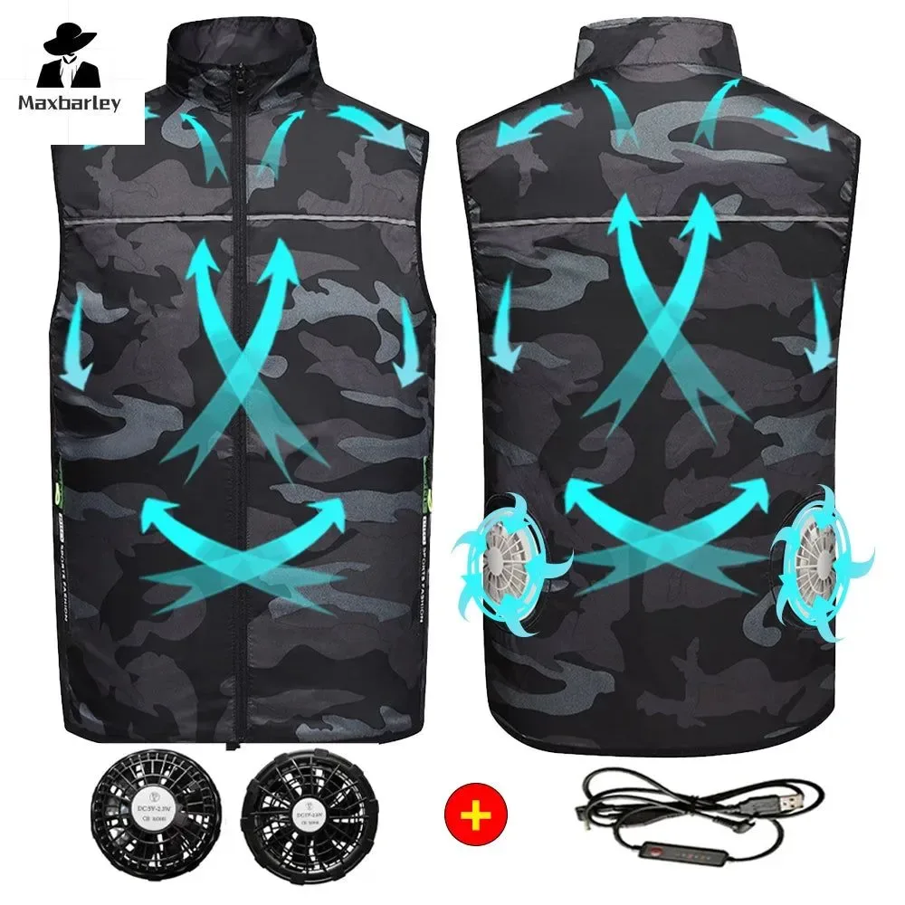 Functional Chaleco refrigerante recargable por USB para hombre chaleco deportivo con aire acondicionado para verano Specialty