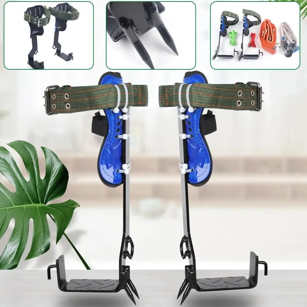 Enhanced Kit profesional para trepar árboles púas de acero arnés de seguridad y cuerda capacidad de 100 kg Durable