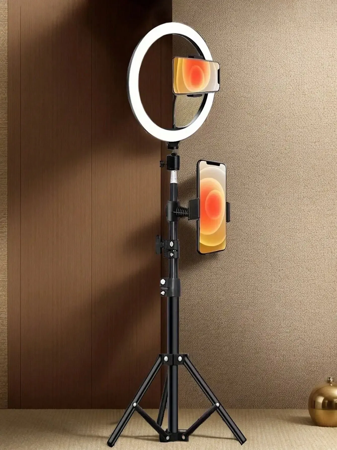 Quality 110cm Adjustable Tripod Stand with 10 Ring Light O-Clamp – Complete Kit for Live Streaming Selfies and Content Creation Comfortable