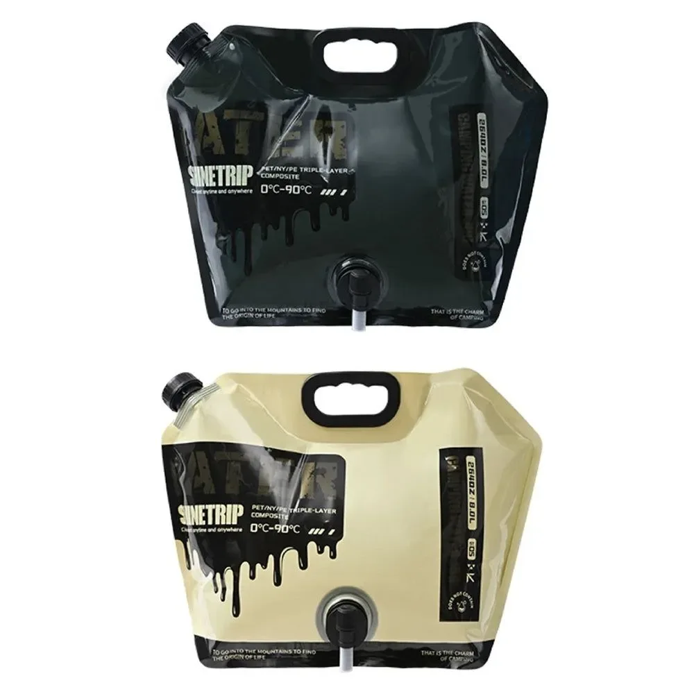 Verified 8L Collapsible Water Storage Bag - Portable Folding Water Container with Tap for Camping Hiking Outdoor Adventures Original