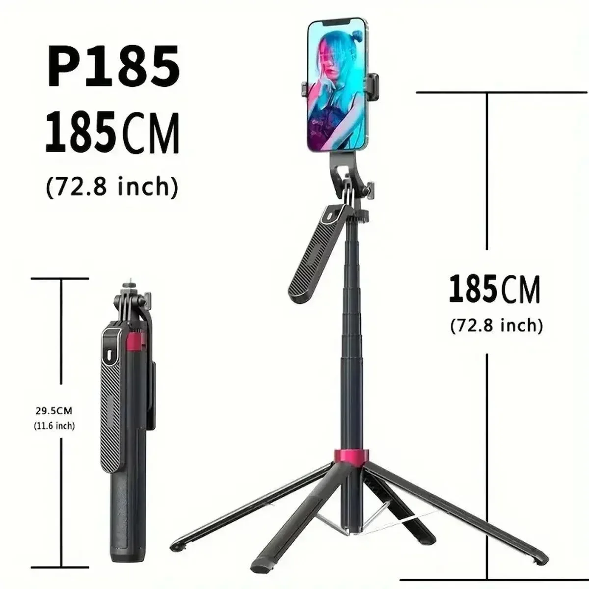 Modern Portable Aluminum Camera Tripod – 360° Rotating Tripod with Wireless Remote for Photography Video Live Streaming Genuine