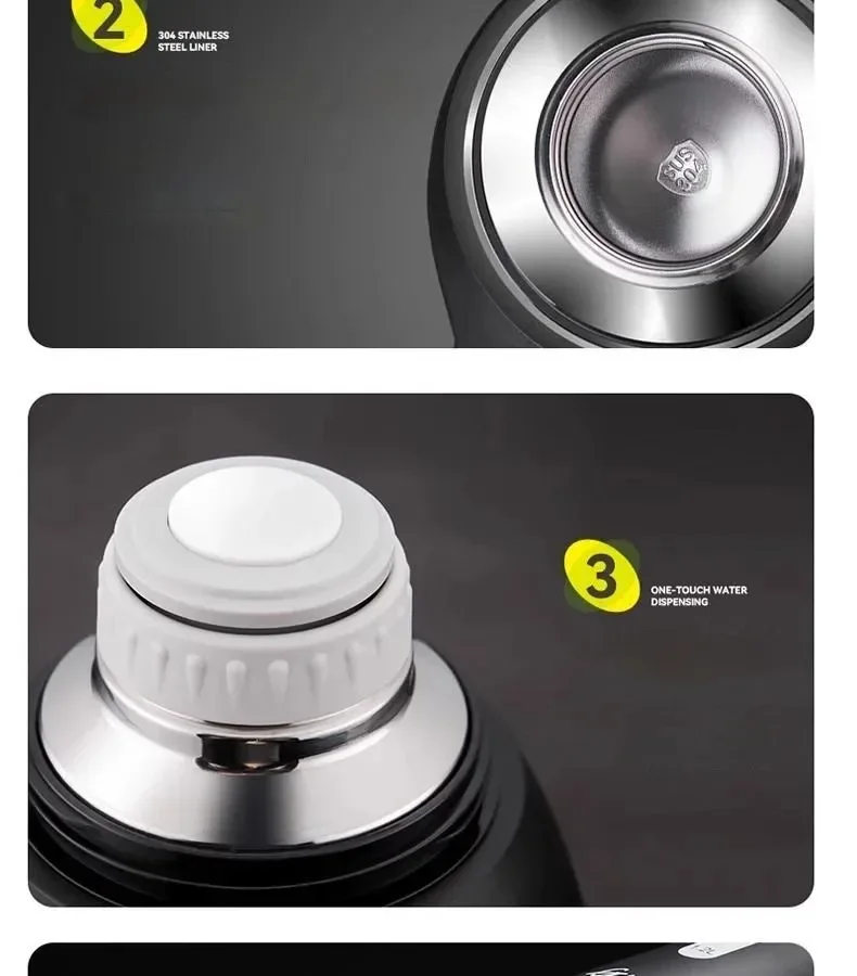 Next-Generation Large Capacity Camping Thermos 2-in-1 Outdoor Travel Kettle Cold Pot for Coffee Hydration High-End