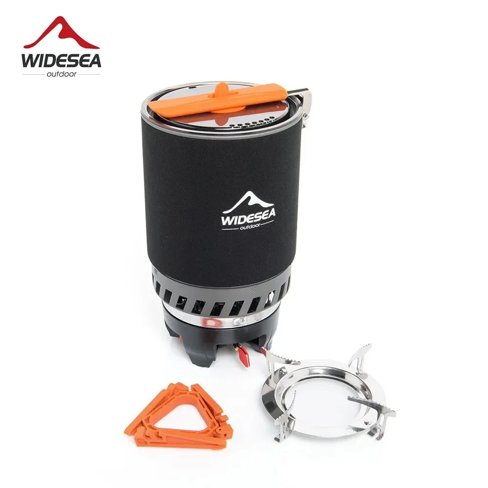 Trendy Camping Cooking System with Heat Exchanger – Complete Outdoor Pot Set Gas Stove Superior