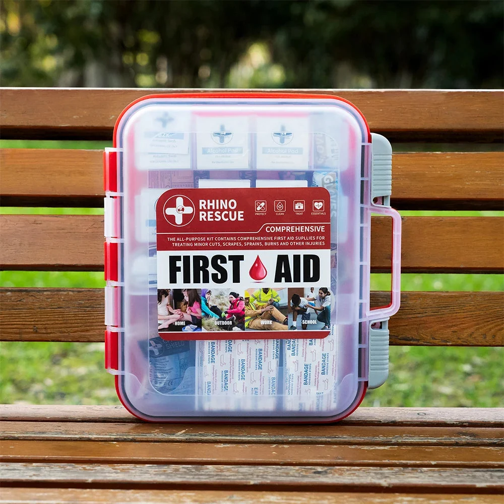 Reliable RHINO RESCUE 350-Piece First Aid Kit – OSHA-Compliant Professional Medical Kit for Home Office Emergency Use Unique