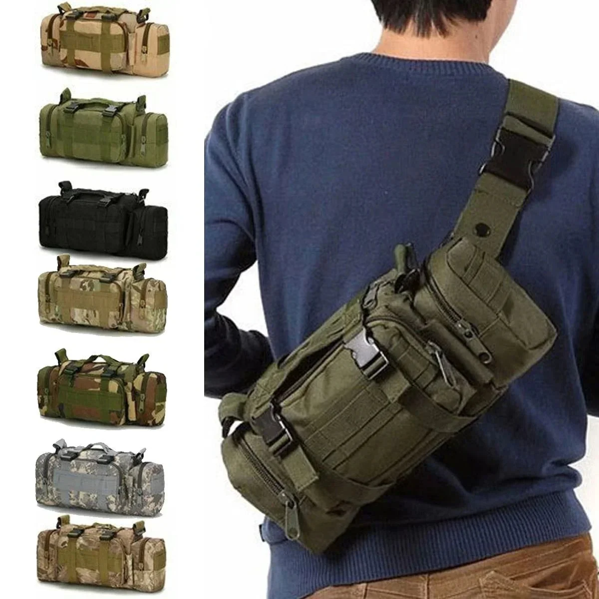 Safe MELORDY Tactical Waist Pack – Outdoor Hunting Hiking Chest Bag Eco-Friendly