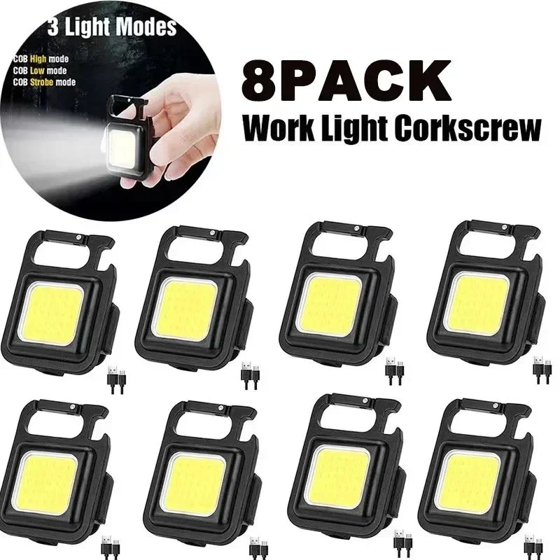 Lightweight 800-Lumen USB Rechargeable Mini LED Flashlight Waterproof Keychain Pocket Torch with Magnetic Base – Multi-Pack 2–8 Pieces 800-Lumen USB Rechargeable Mini LED Flashlight – Waterproof Keychain Pocket Torch High-Performance