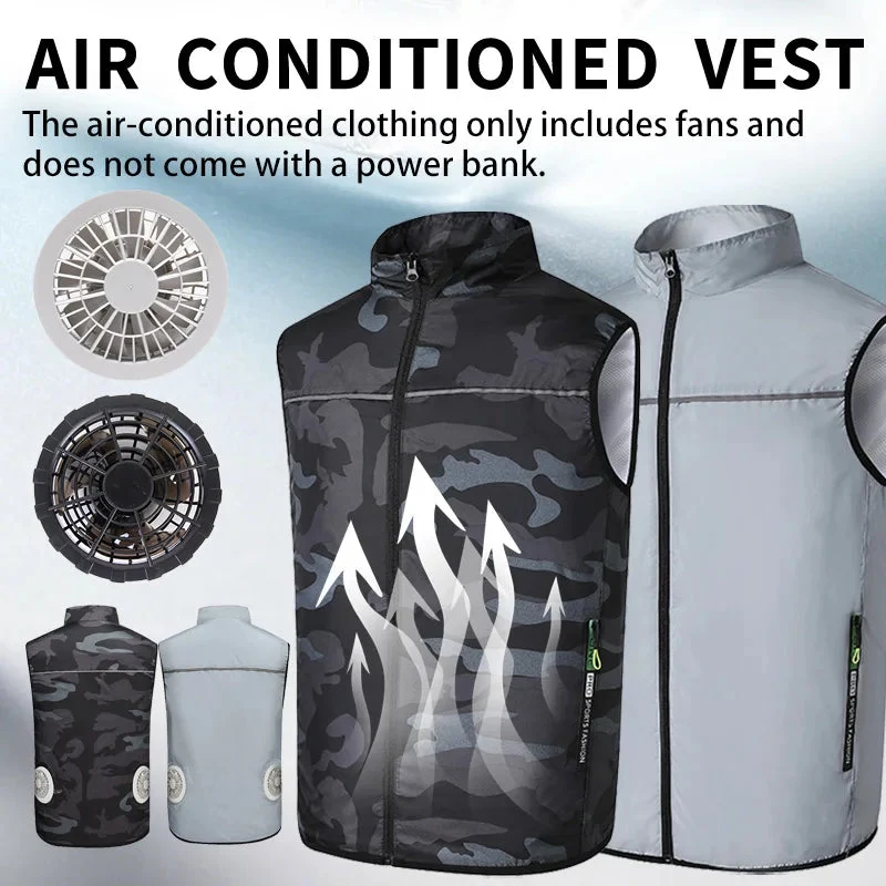 Top-Quality Fan-Equipped Air-Conditioned Cooling Vest – USB Dual Fan Breathable Outdoor Work Fan-Equipped Air-Conditioned Cooling Vest – USB Dual Fan Breathable Outdoor Work Vest Soft