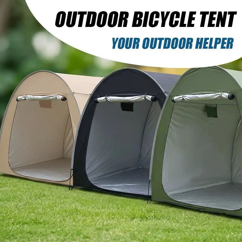 Original Design Portable Bike Shelter Storage Tent – Aluminum Alloy Frame Oxford Fabric Weatherproof Bicycle Cover Relaxed