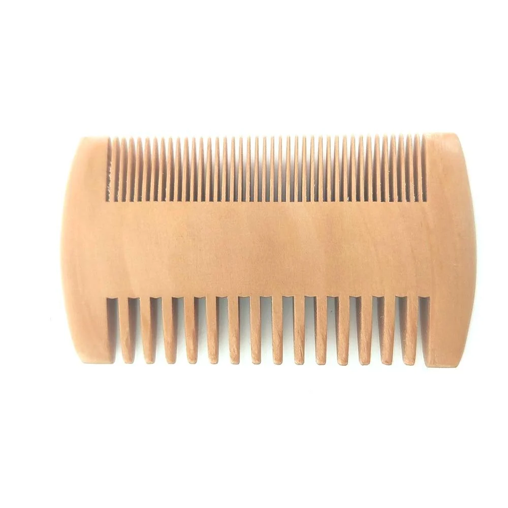 Fine Double-sided Pearwood Beard Comb Comfortable
