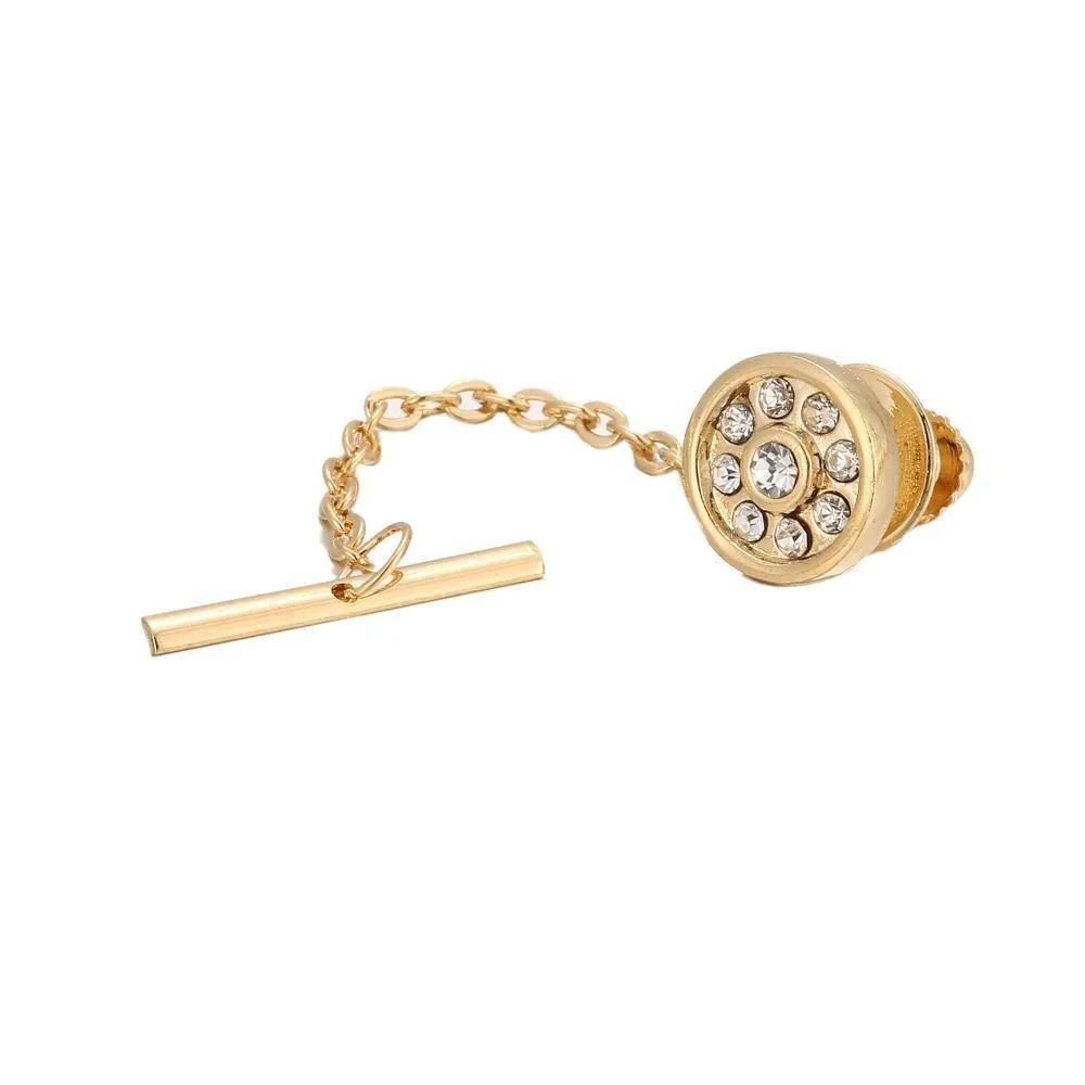 Luxury Crystal Clock Tie Tack Advanced