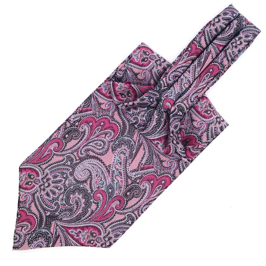 Verified Large Teardrop Paisley Ascot Tie Modern