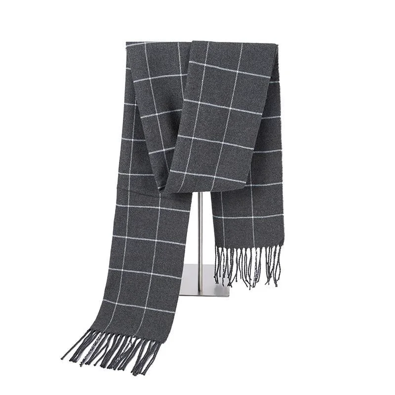 Trendy Fredrik Graph Check Cashmere Wool Scarf Modern