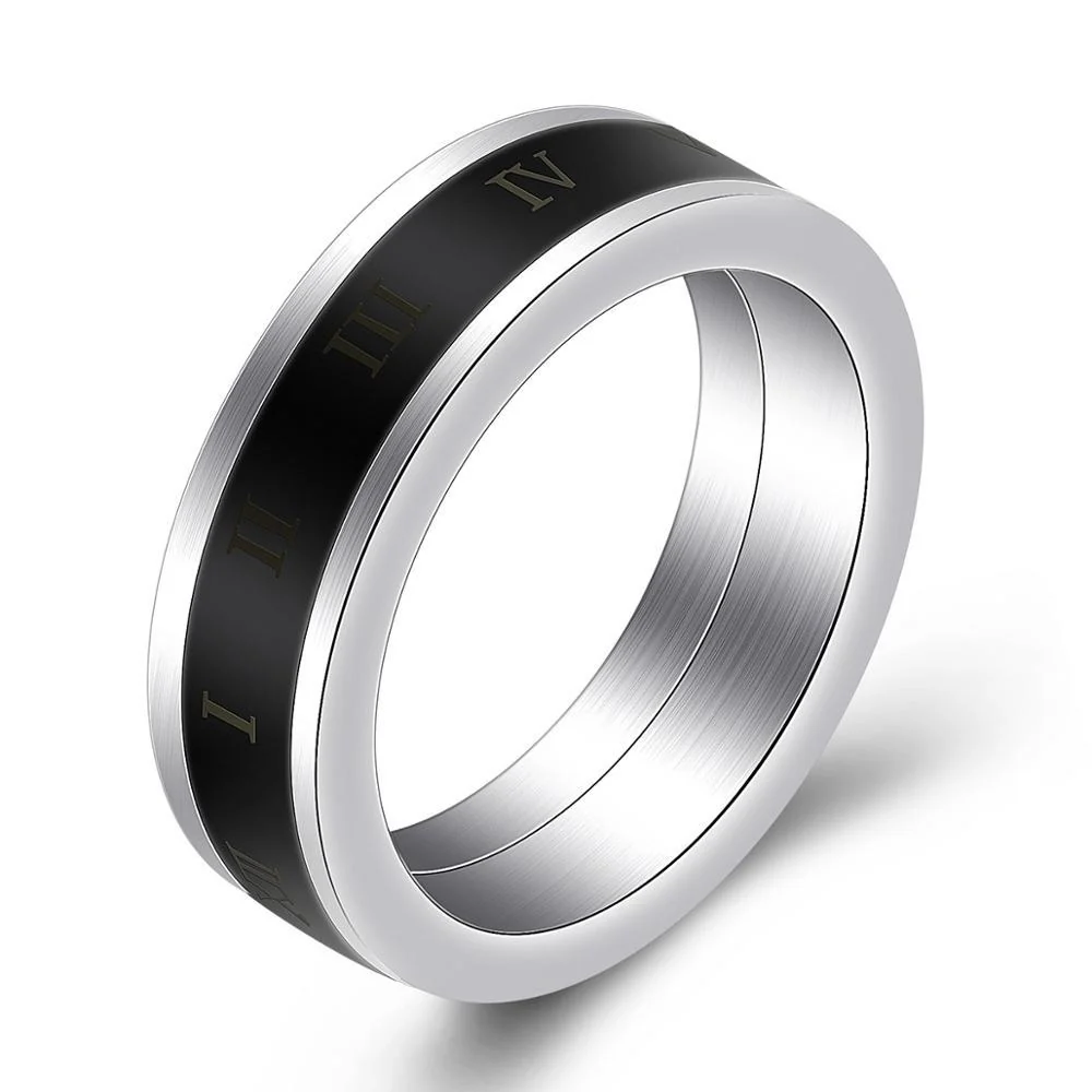 Classic Roman Numerals Spinner Ring Efficient