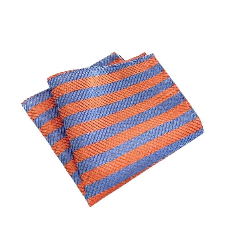 Classic Striped Silk Twill Pocket Square Unique
