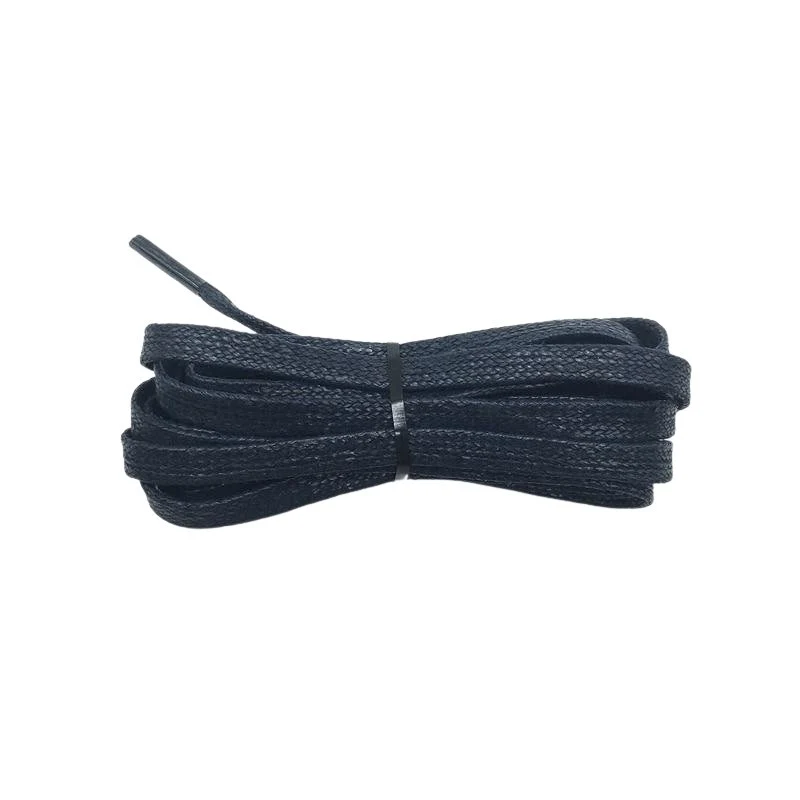 Stylish 1 Pair Waxed Cotton Flat Shoelaces 23 to 70 Minimalist