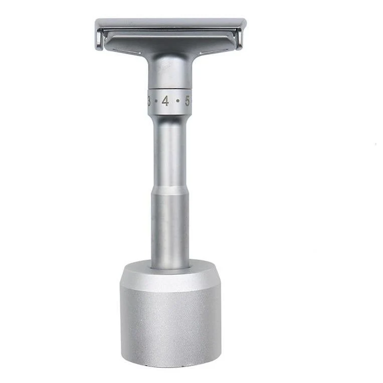 Top-Quality Adjustable Double Edge Safety Razor With Stand Blades Powerful
