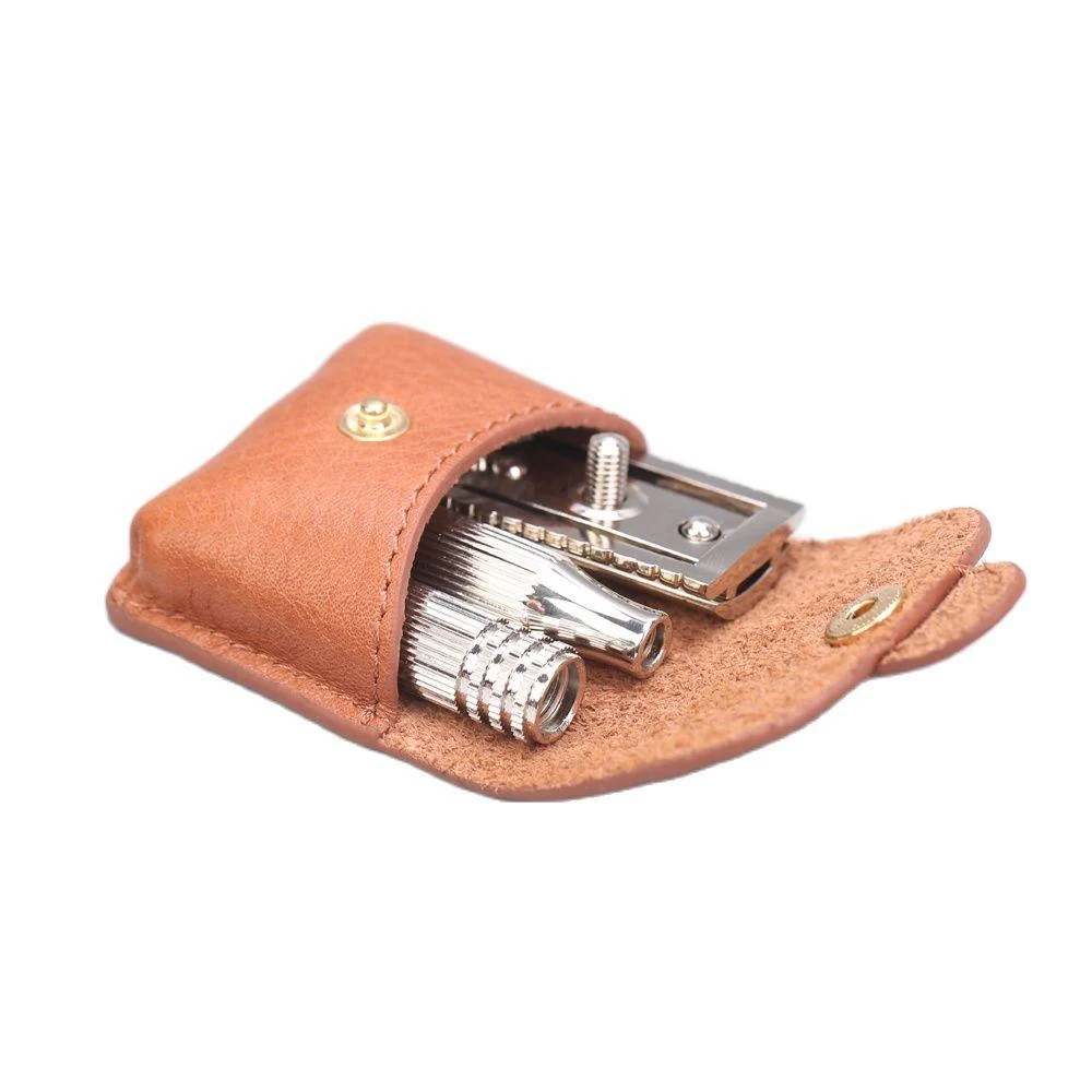 Effective Travel Safety Razor With Vintage Leather Pouch Set Refined