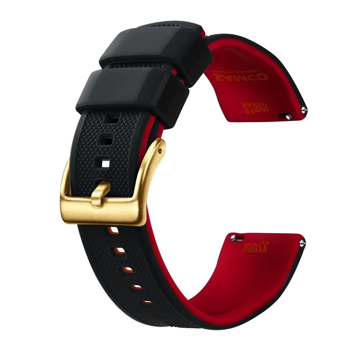 Official Rafael Silicone Tropic Watch Strap With Gold-Tone Tang Buckle Specialty