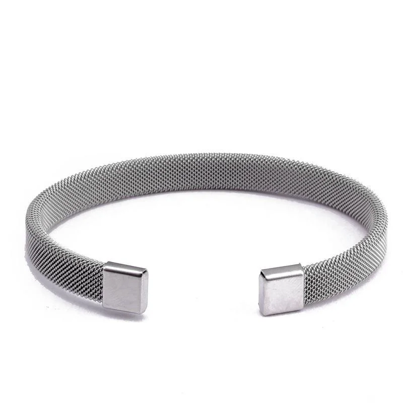 Clean Claudio Minimalist Mesh Cuff Bracelet Quality