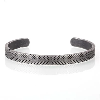 Crafted Archibald Stainless Steel Cuff Bracelet Fine