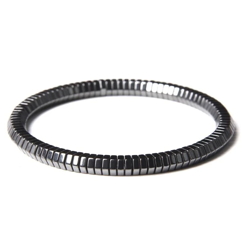 Advanced Piedmont Geometric Hematite Beaded Bracelet Secure