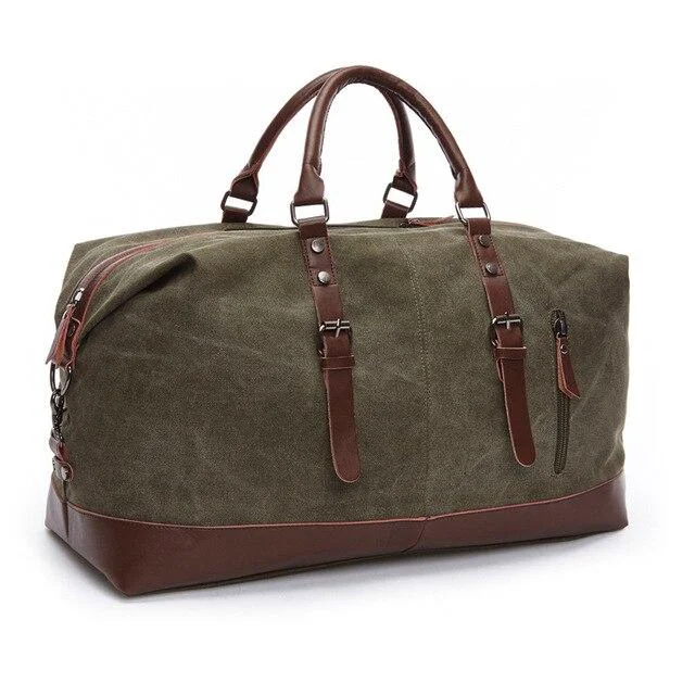 Safe Jules Canvas Leather Weekender Bag Crafted