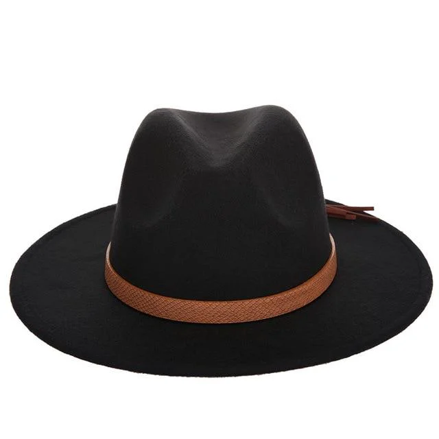 Lightweight Valencia Sombrero Fedora con cinta de cuero Pure