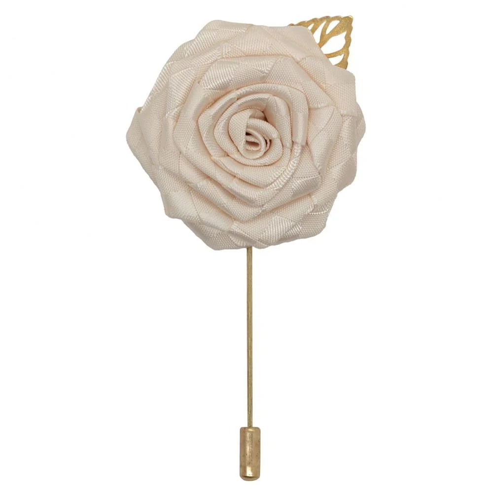 Traditional Alfiler de solapa de rosa satinada Exceptional