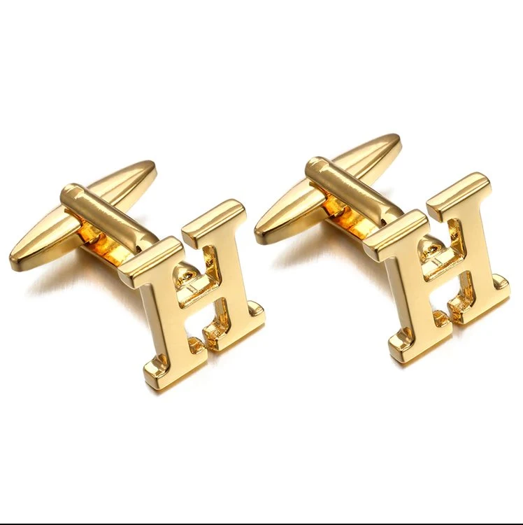 Enhanced Gemelos con monograma en tono dorado First-Class