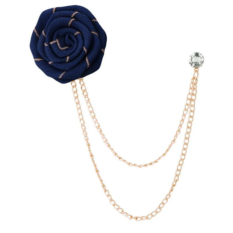Carefully Designed Alfiler de borla a rayas rosa satinado Original Design