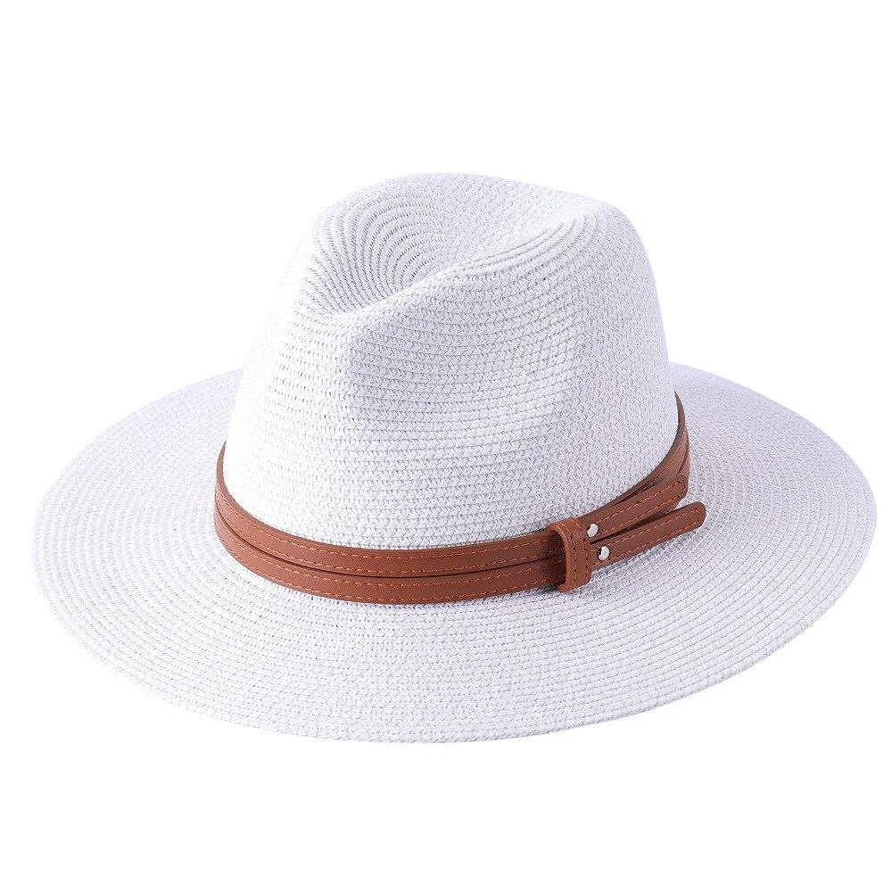 Powerful Málaga Panama Sombrero con cinta de cuero Premium Material