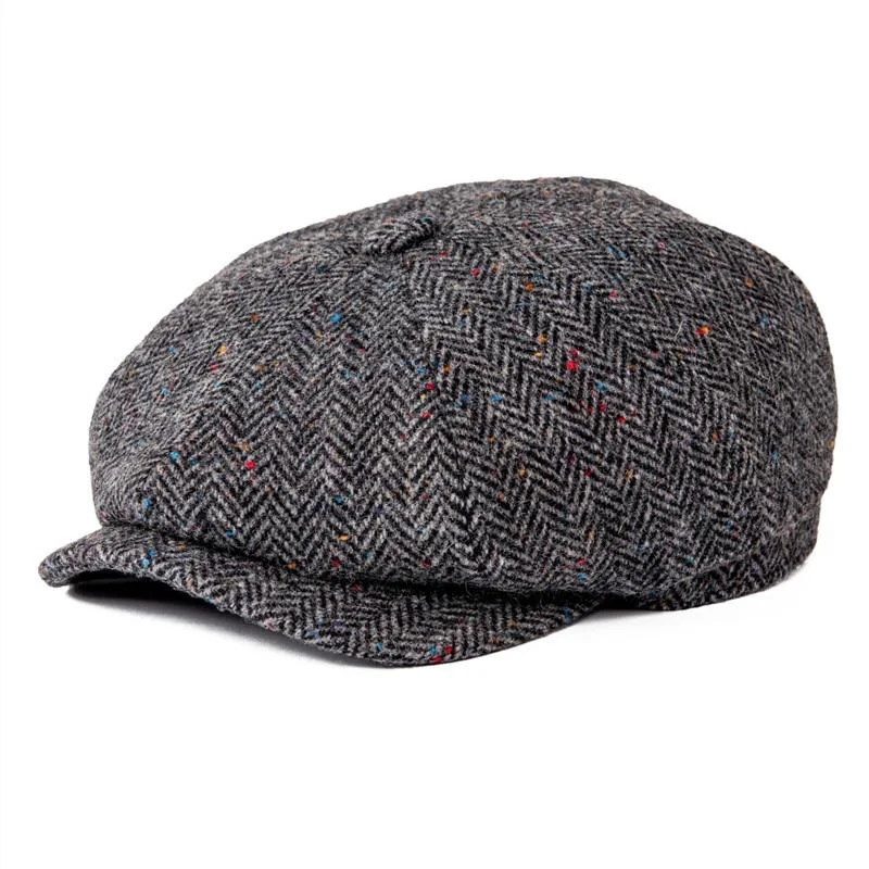 Responsible Lana Herringbone Newsboy Gorra Relaxed