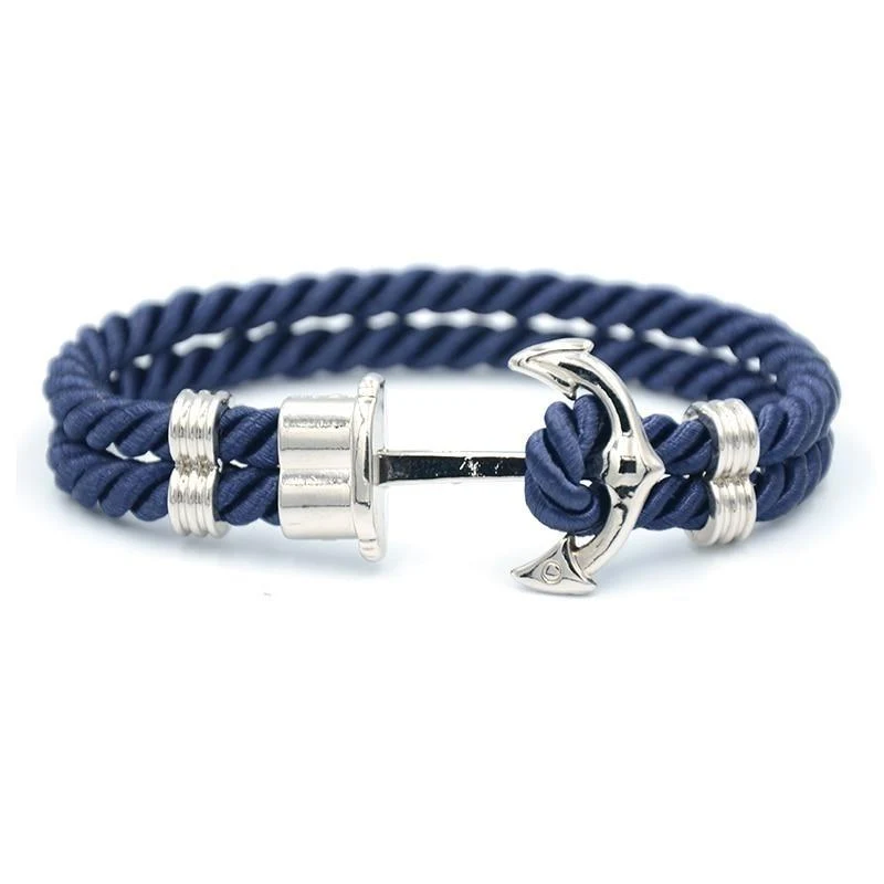 Responsible Luigi Pulsera de ancla de plata Enhanced