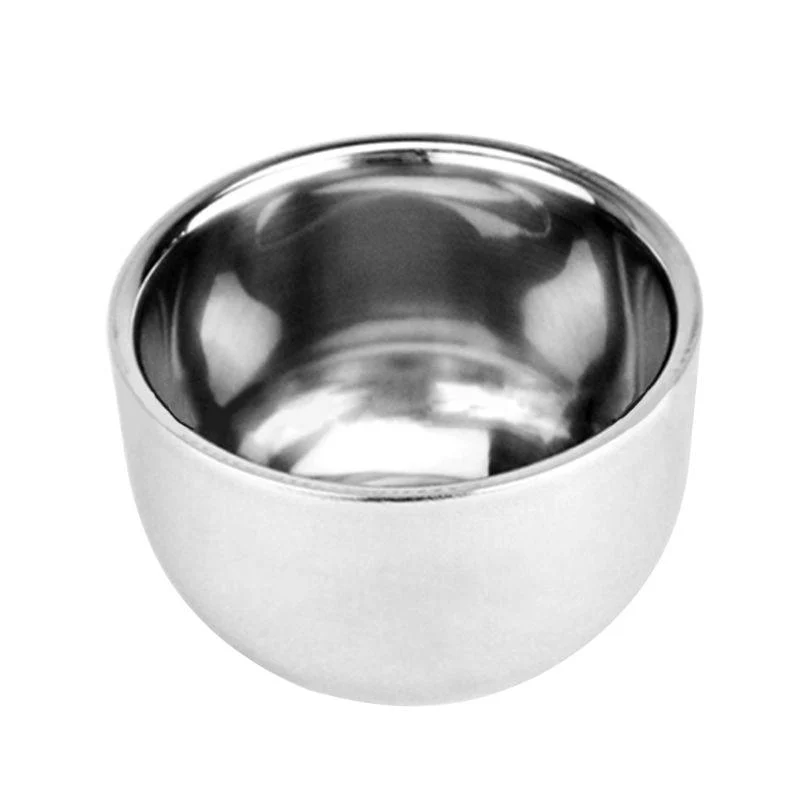 Luxury Brocha de afeitar de acero inoxidable de doble capa Bowl Authentic