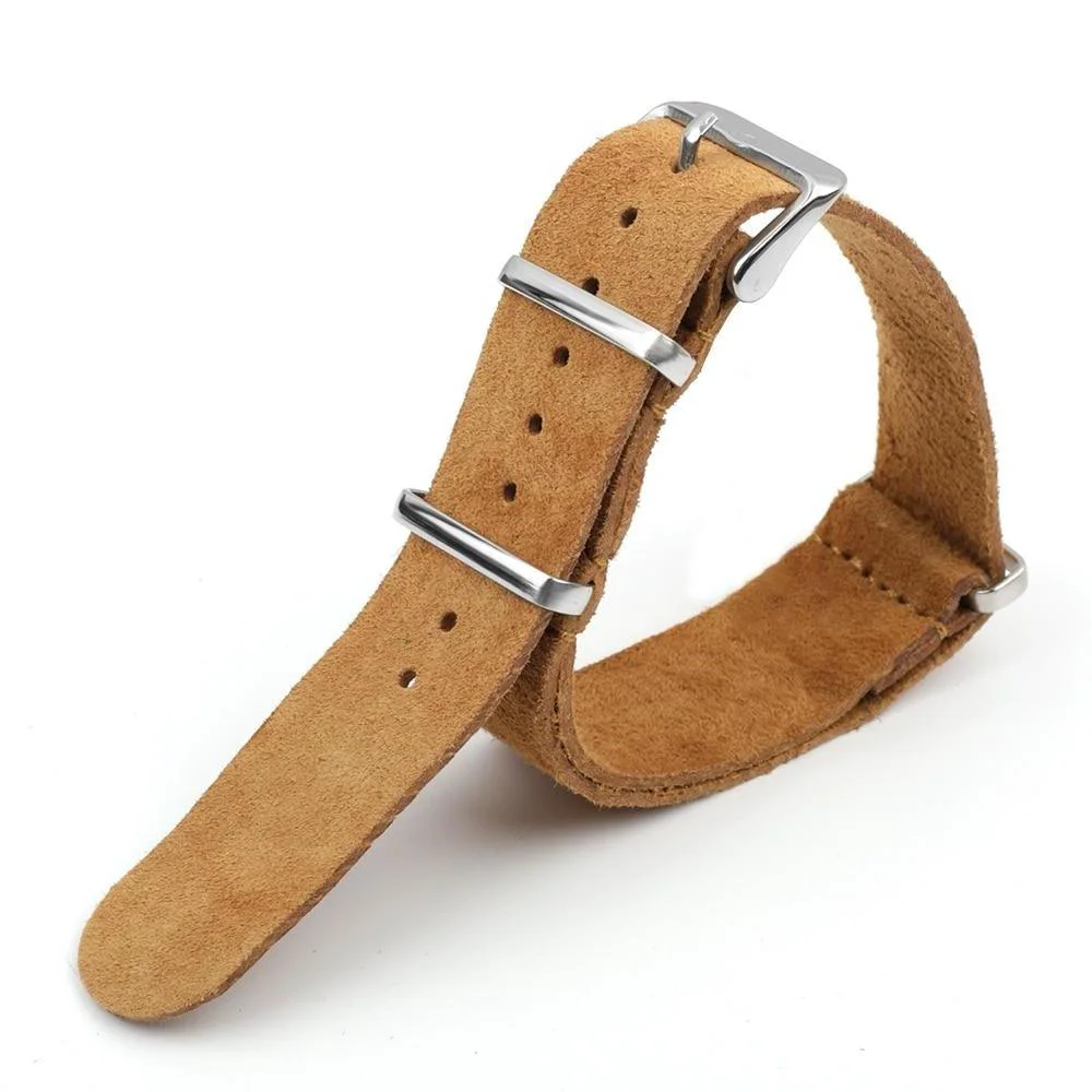 Eco-Friendly Maurice Correa Zulu de ante suave con hebilla plateada Classic