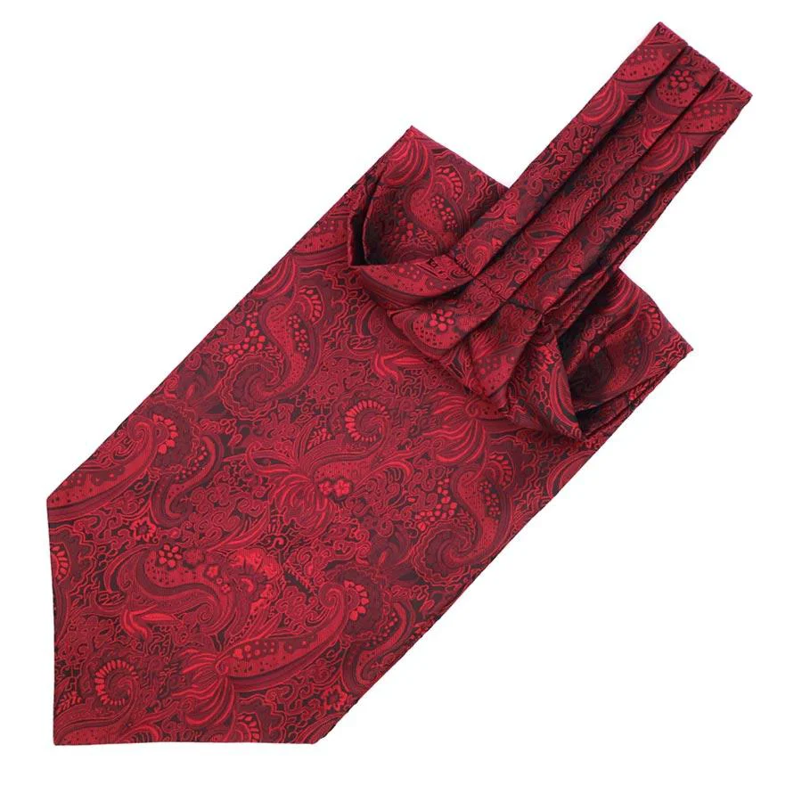 Trendy Corbata Paisley Jacquard Solid Ascot Next-Generation