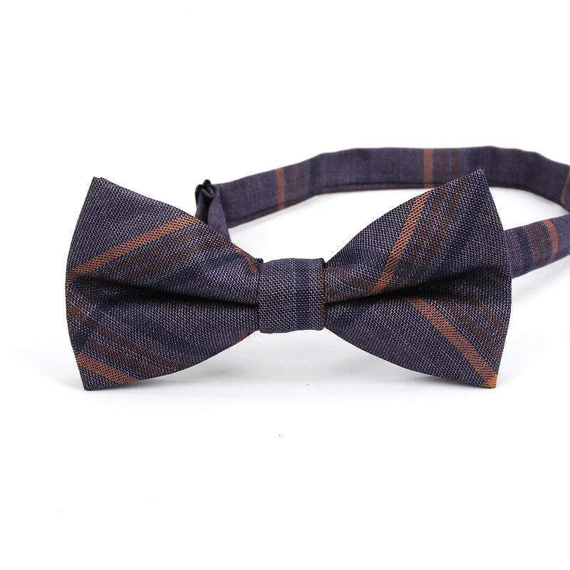 Unique Plaid Cotton Bowtie Pre-Tied Excellent
