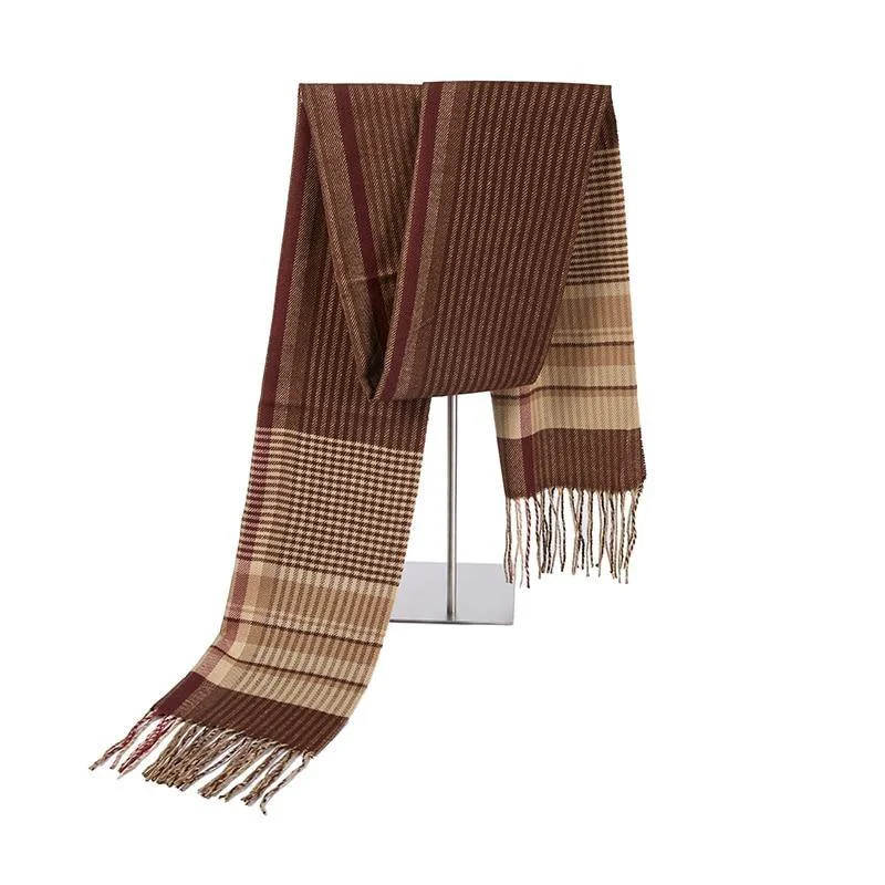 User-Friendly Kenneth Plaid Cashmere Wool Scarf Sophisticated