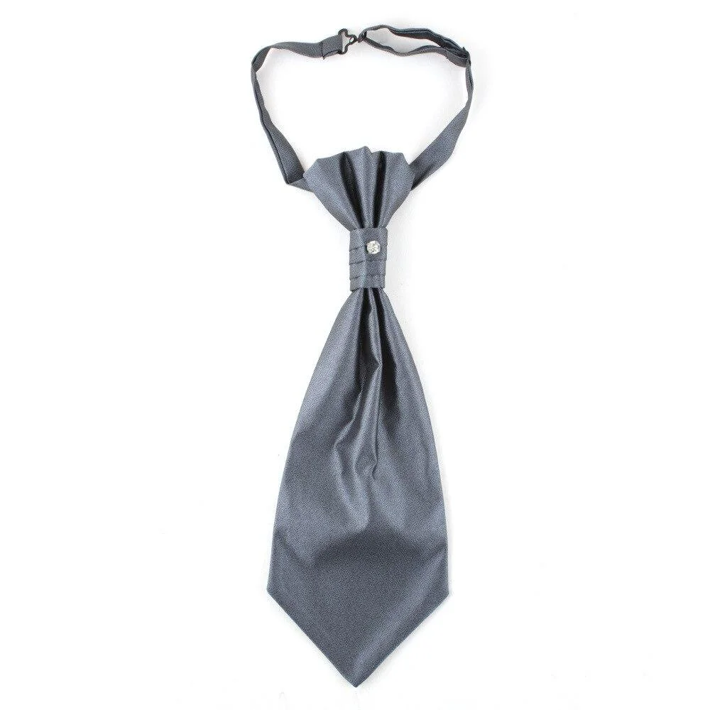 Fashionable Solid Wedding Ascot Tie Pre-Tied Natural