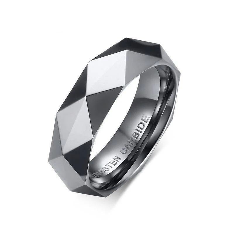 Proven Rhombic Tungsten Carbide Ring Gold Reliable
